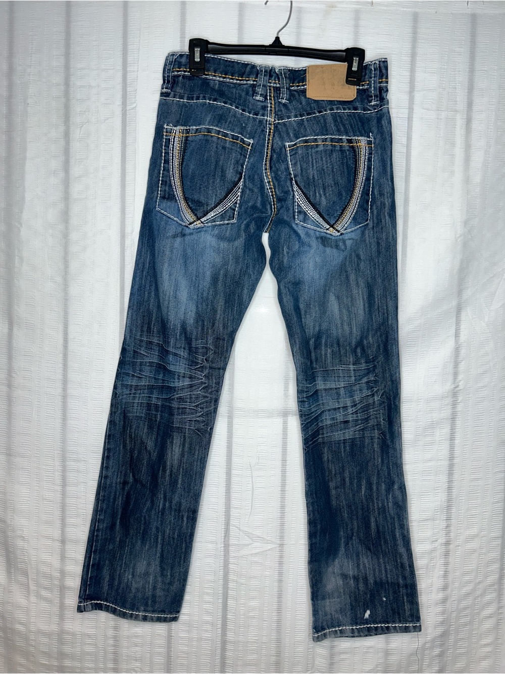 Vtg South Pole Thick Stitch Jeans Men's 32x30 Baggy Y2K Hip Hop Skater Faded